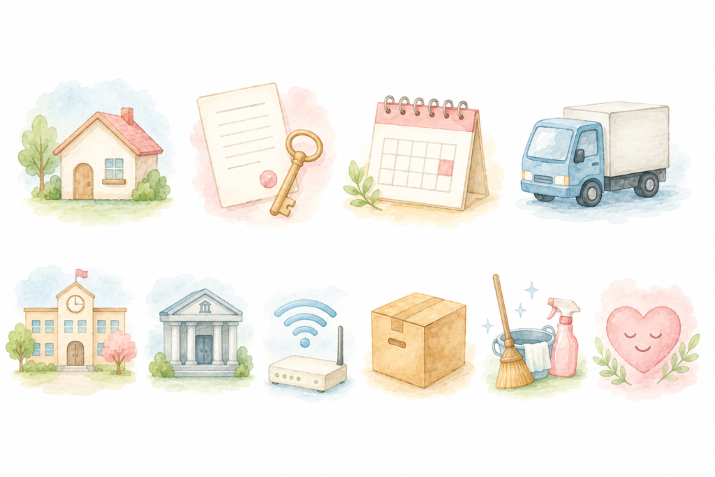 引越しに関するイラスト
